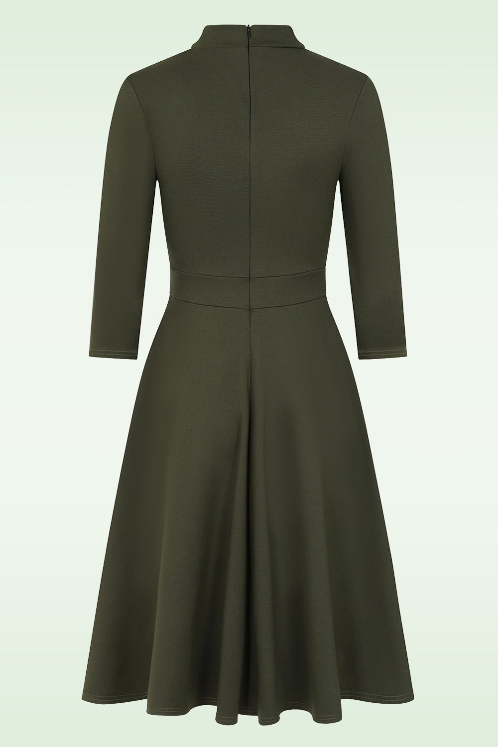 Vintage Chic for Topvintage - Topvintage exclusive ~ Madison Softly Tailored Swing Dress in Khaki 2