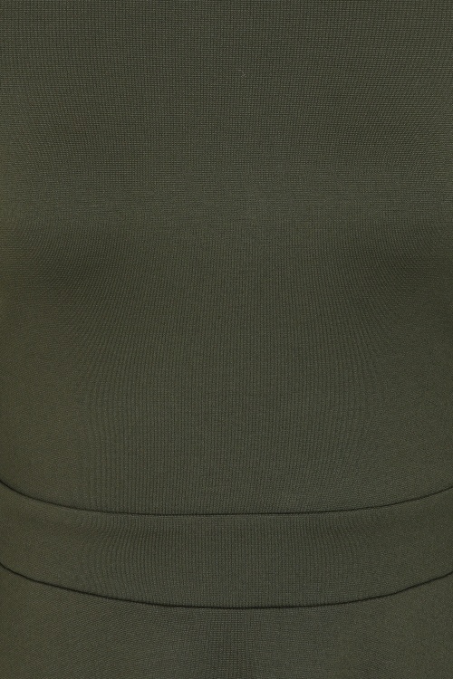 Vintage Chic for Topvintage - Topvintage exclusive ~ Madison Softly Tailored Swing Dress in Khaki 3