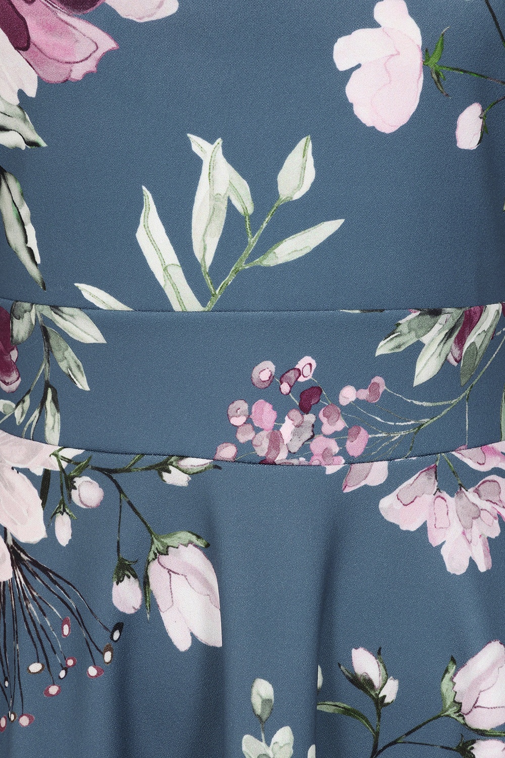 Vintage Chic for Topvintage - Topvintage exclusive ~ Sofie Floral Swing Dress in Light Petrol Blue 3