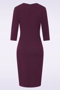 Vintage Chic for Topvintage - Topvintage exclusive ~ Mulberry pencil jurk in berry 2