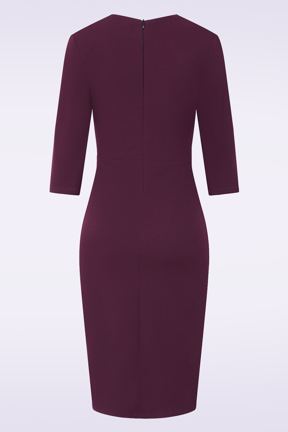 Vintage Chic for Topvintage - Topvintage exclusive ~ Mulberry pencil jurk in berry 2
