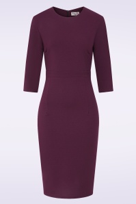Vintage Chic for Topvintage - Topvintage exclusive ~ Mulberry pencil jurk in berry