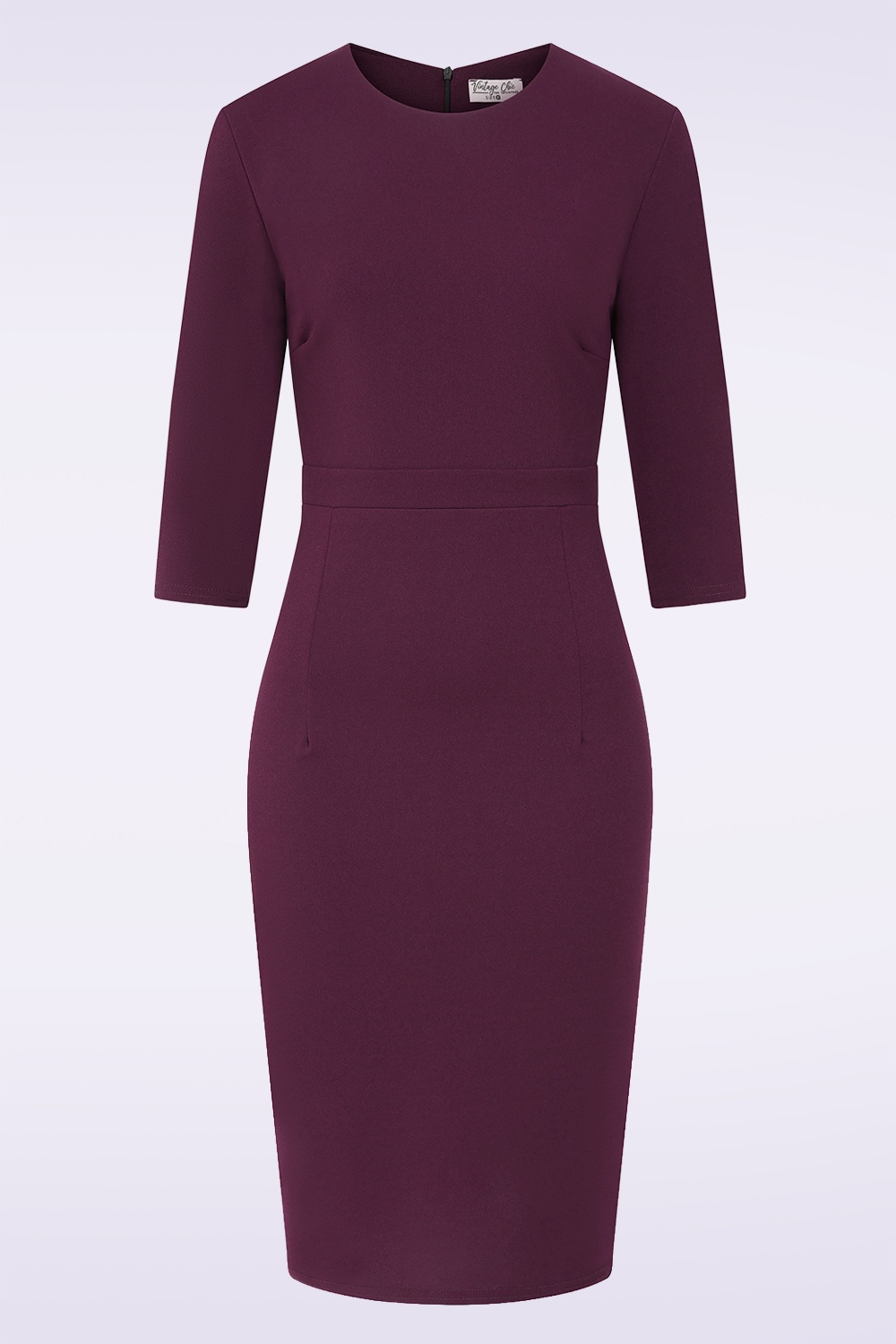 Vintage Chic for Topvintage - Topvintage exclusive ~ Mulberry pencil jurk in berry