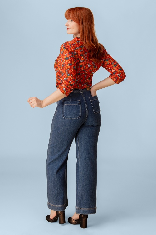 Surkana - Babs Pocket Jeans in Indigo Blue 2