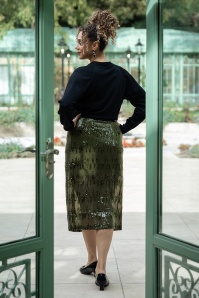 Wild Pony - Jupe midi à sequins Millie en vert 2