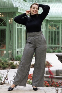Femkit - Bonny High Waist Trousers in Grey