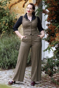 Femkit - Bonny High Waist Trousers in Oxford Brown