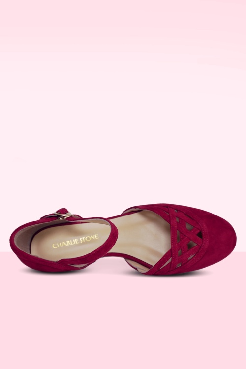 Charlie Stone - Serpente ballerina's in scarlet rood 5