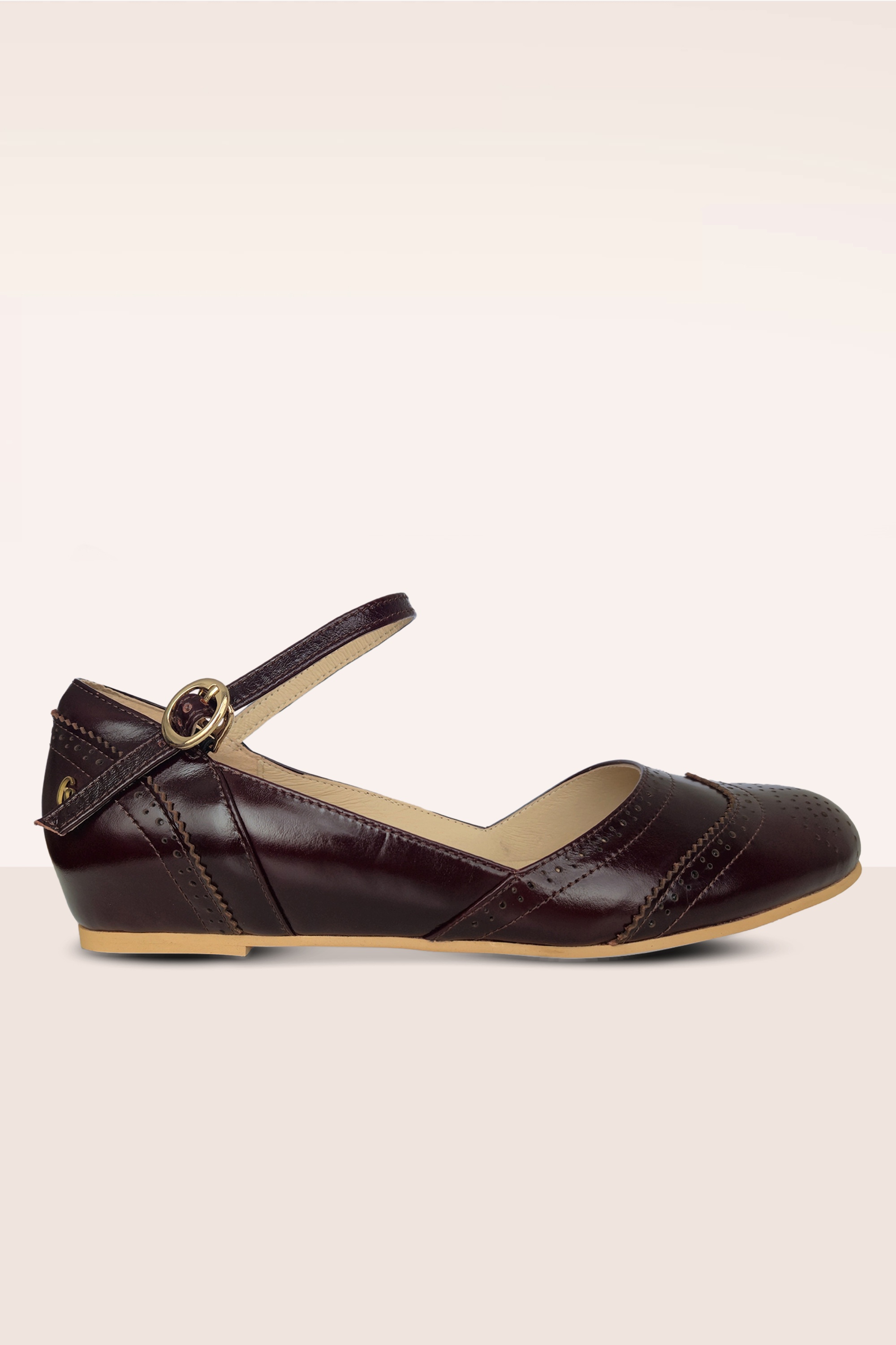 Charlie Stone - Dorian Lederballerinas in dunklem Schokoladenbraun 3