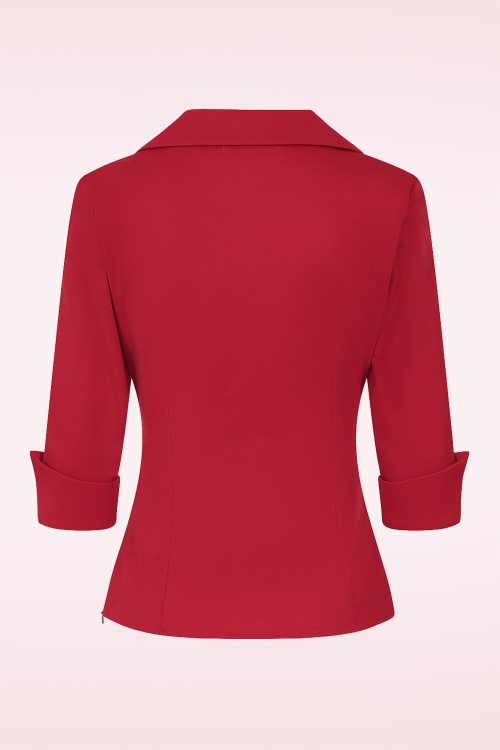 Rock-a-Booty - Topvintage exclusive ~ Danny Lee blouse in rood 4