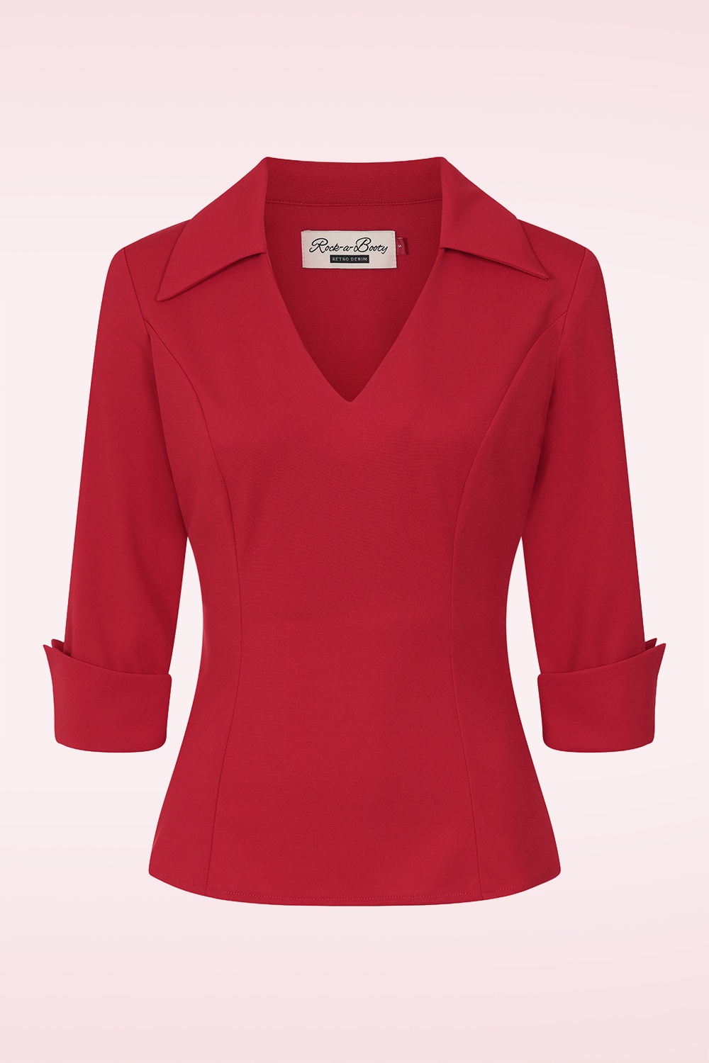 Rock-a-Booty - Topvintage exclusive ~ Danny Lee blouse in rood 2