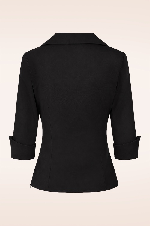 Rock-a-Booty - Topvintage exclusive ~ Danny Lee blouse in zwart 2