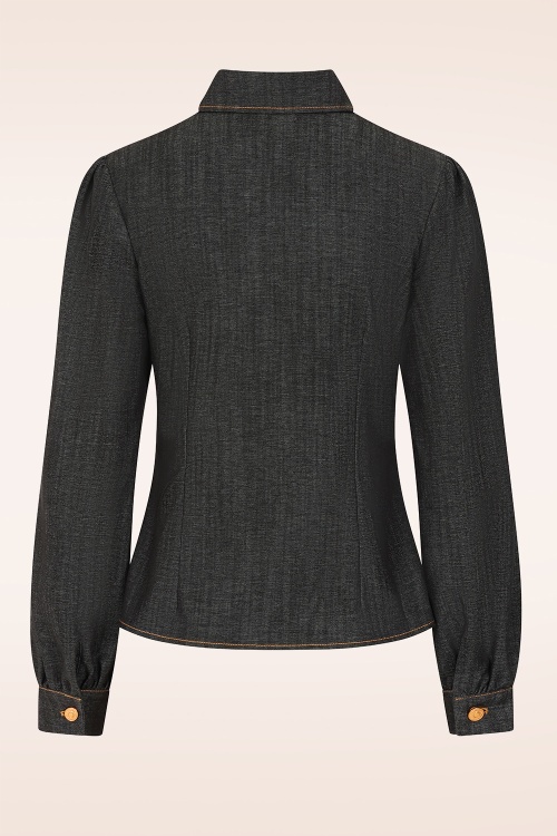 Rock-a-Booty - Topvintage exclusive ~ Dorothy Blouse in Black 4