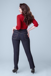 Rock-a-Booty - Exklusiv bei Topvintage ~ Mimi Jeans in Dunkelblau 3