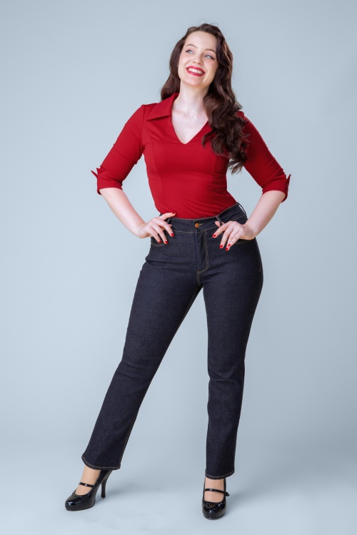 Rock-a-Booty - Exklusiv bei Topvintage ~ Mimi Jeans in Dunkelblau