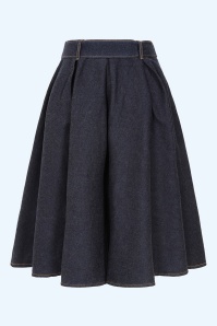 Rock-a-Booty - Exklusiv bei Topvintage ~ Dawn Denim-Swingrock in Dunkelblau 5