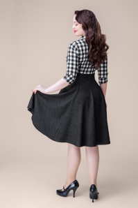 Rock-a-Booty - Exklusiv bei Topvintage ~ Dianne Swingkleid in Schwarz und Kariert 4