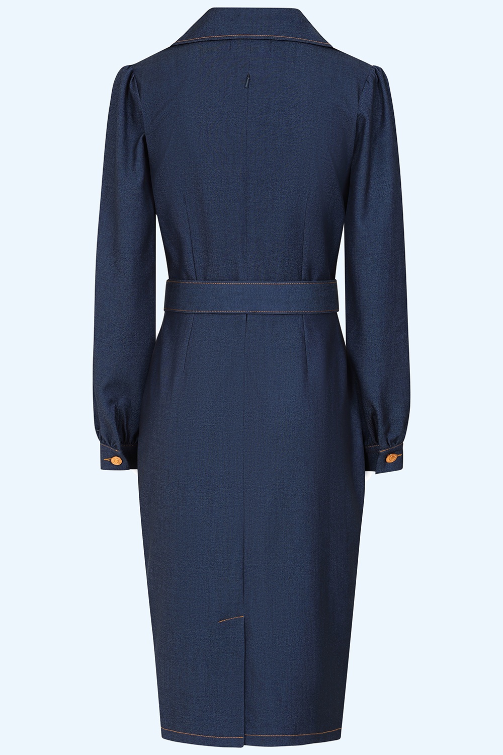 Rock-a-Booty - Exklusiv bei Topvintage ~ Dorothy Shaw Bleistiftkleid in Blau 5