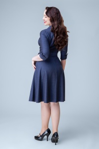 Rock-a-Booty - Exklusiv bei Topvintage ~ Veronica A-Linien-Kleid in Blau 3