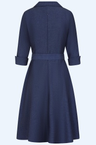 Rock-a-Booty - Exklusiv bei Topvintage ~ Veronica A-Linien-Kleid in Blau 4