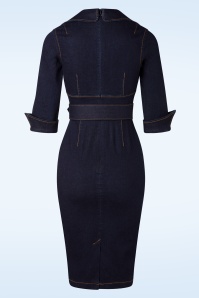 Rock-a-Booty - Lorelei Bleistiftkleid aus dunklem Denim 4