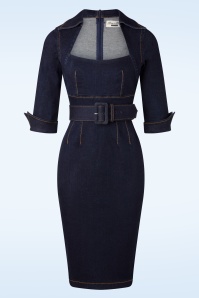Rock-a-Booty - Lorelei Bleistiftkleid aus dunklem Denim 3