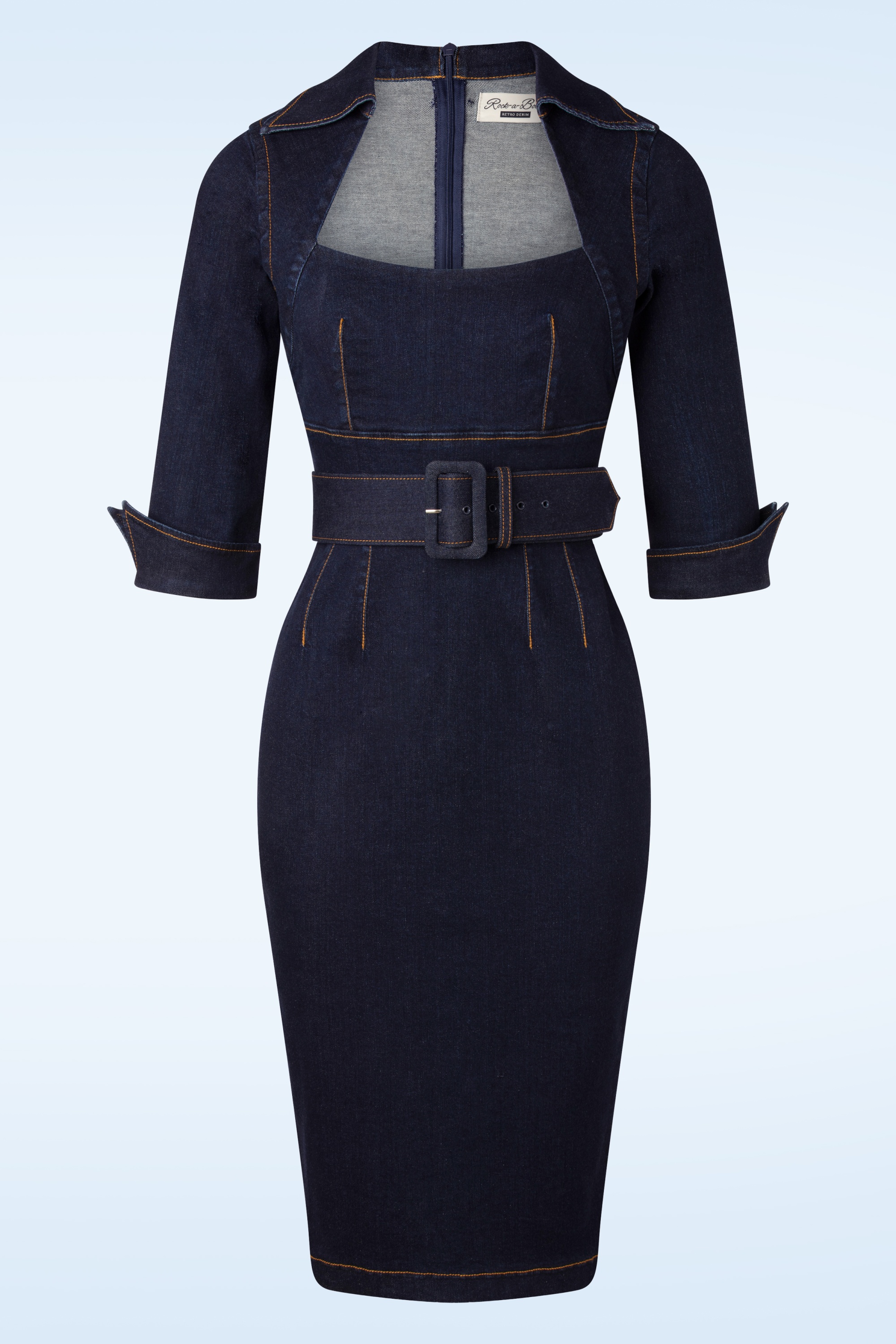 Rock-a-Booty - Lorelei Bleistiftkleid aus dunklem Denim 3