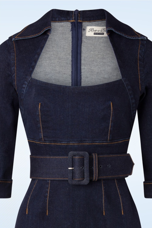 Rock-a-Booty - Lorelei Bleistiftkleid aus dunklem Denim 5