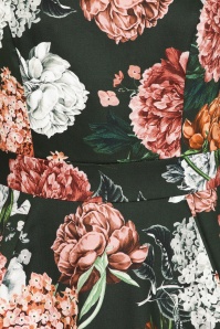 Hearts & Roses - Femke Floral swing jurk in groen en roest 7