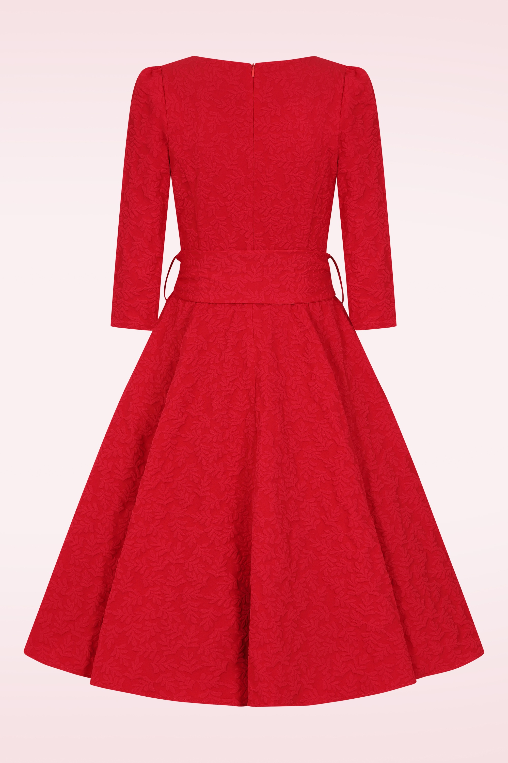 Hearts & Roses - Yara Leaves swing jurk in rood 7