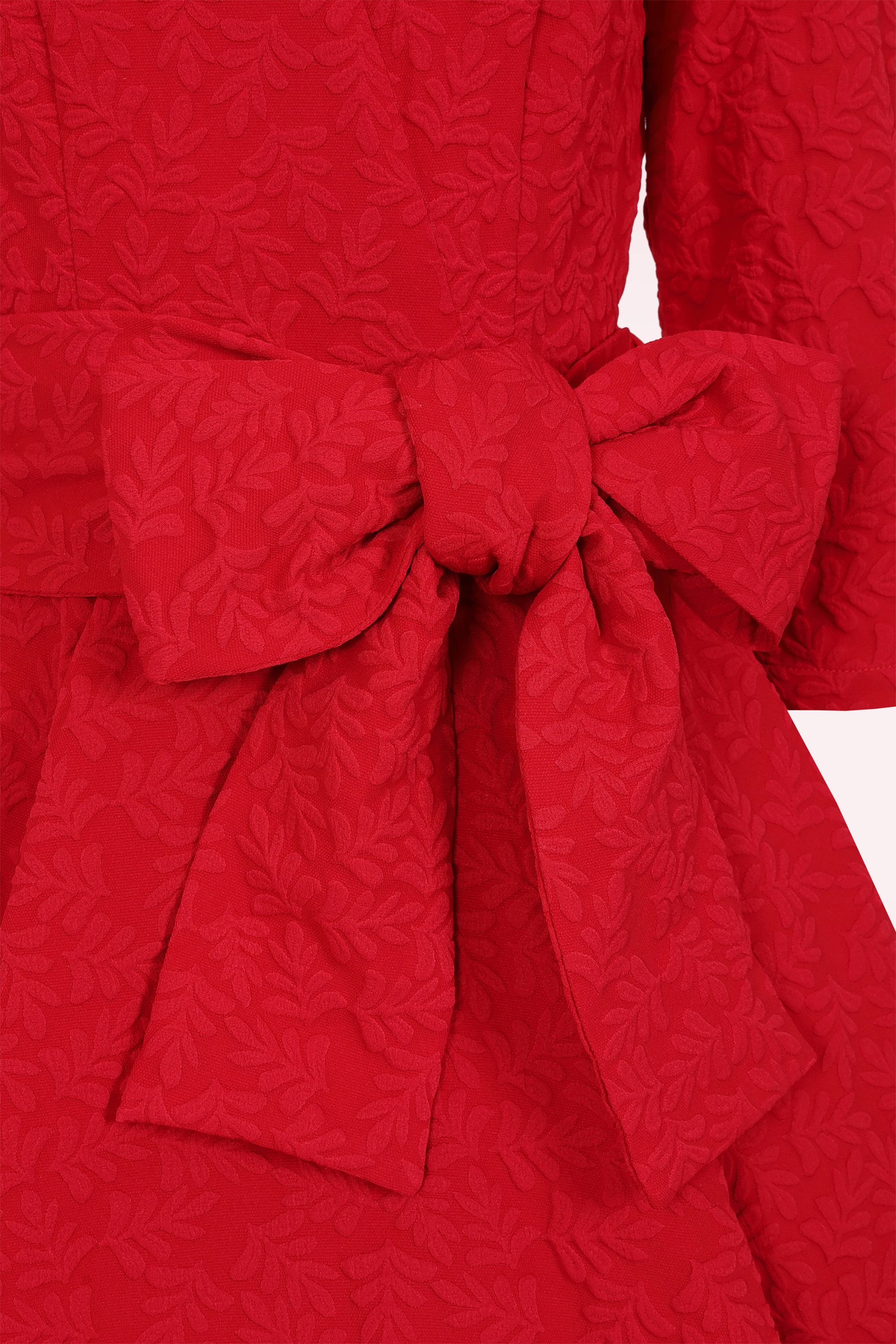 Hearts & Roses - Yara Leaves swing jurk in rood 5
