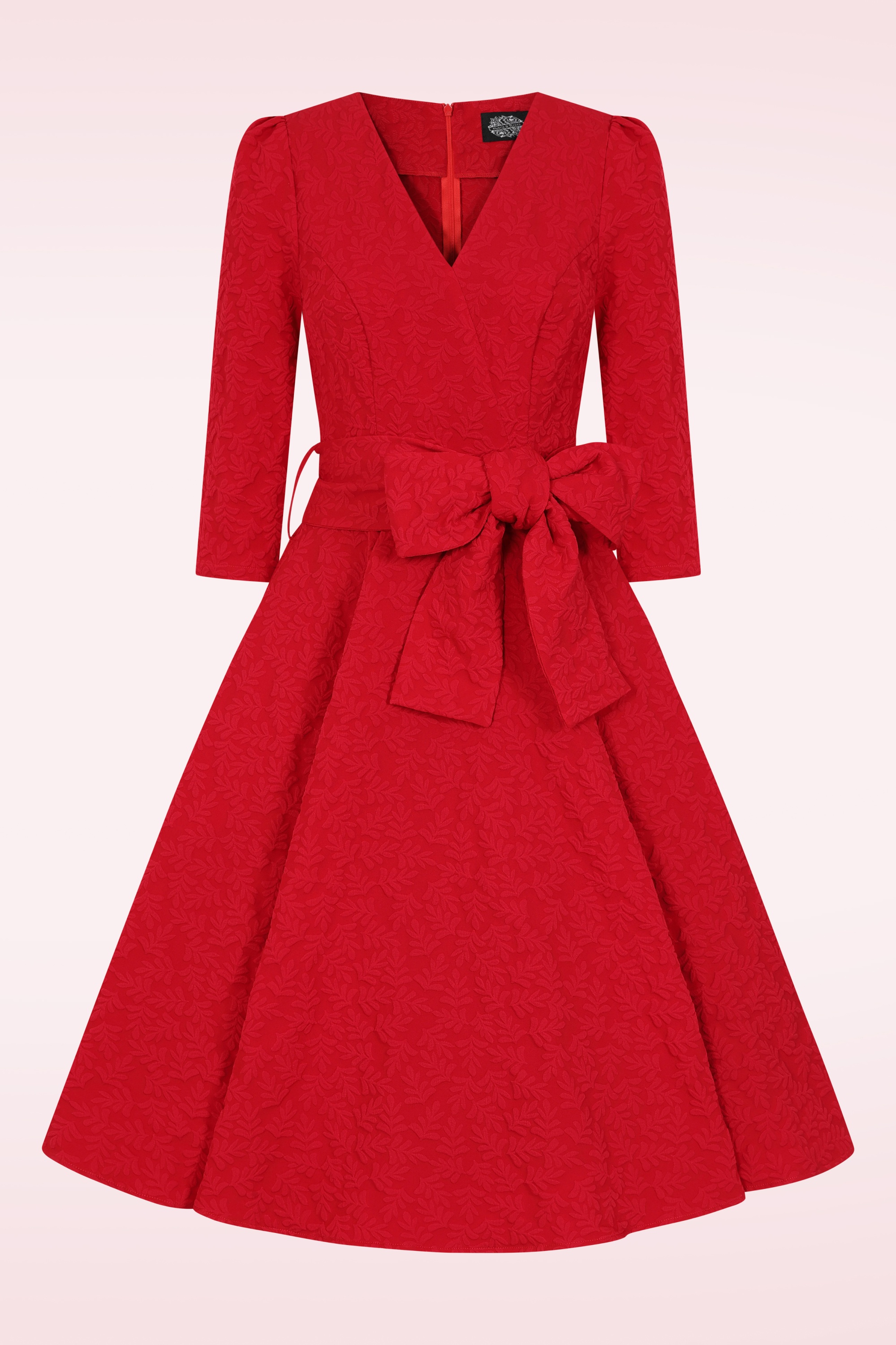 Hearts & Roses - Yara Leaves swing jurk in rood 4