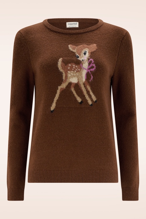 Sugarhill Brighton - Pull Kia Vintage Baby Deer en marron 2