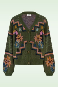 Sugarhill Brighton - Ryanne Toucan cardigan in kakigroen 2