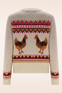 Sugarhill Brighton - Larisa Country Chickens cardigan in crème 4