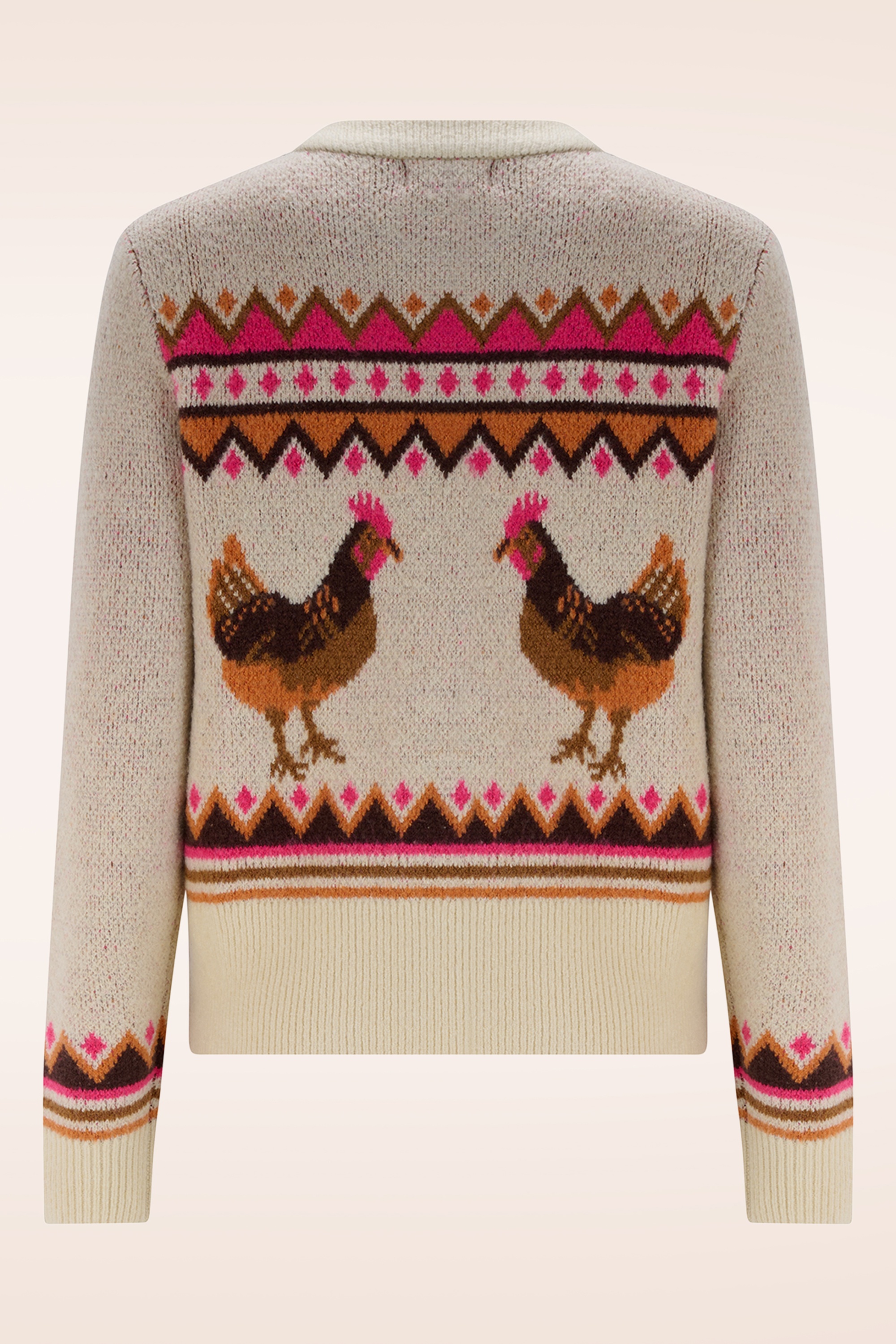 Sugarhill Brighton - Larisa Country Chickens cardigan in crème 4