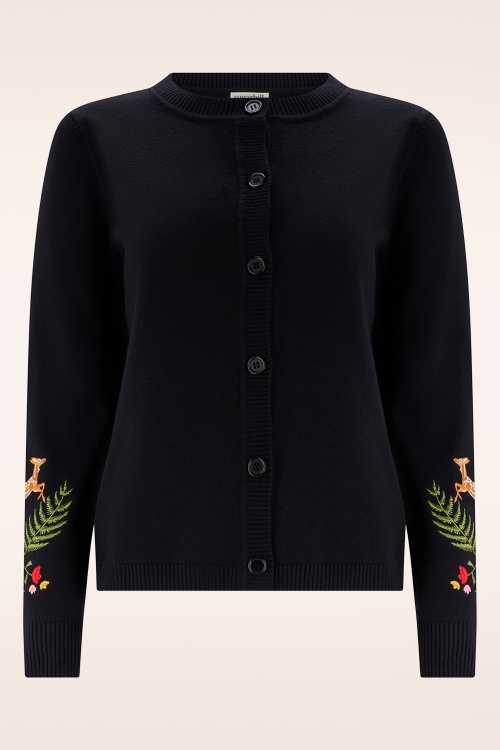 Sugarhill Brighton - Kamila Woodland cardigan in zwart 3
