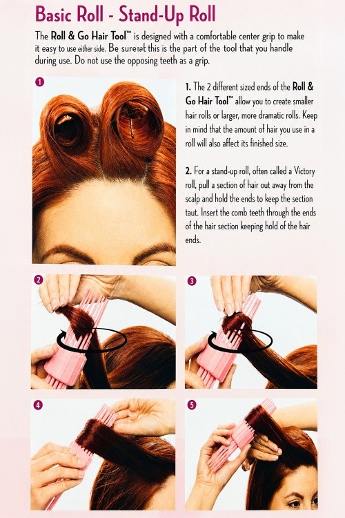 Lauren Rennells - Vintage Hairstyling: RollGo Pin Curl Hair Tool Set en Rose 3