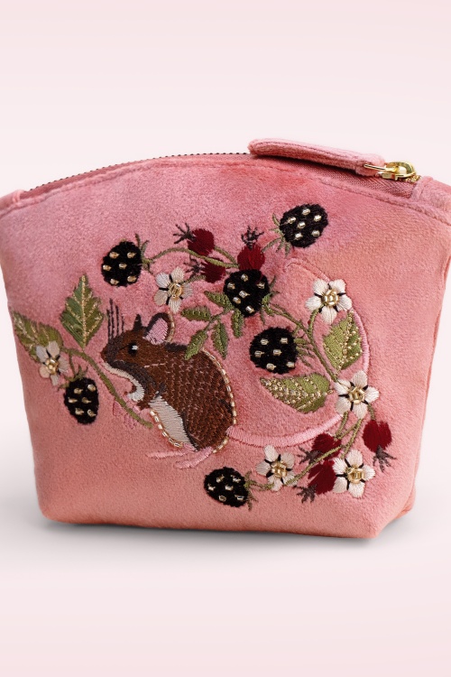 Powder - Floral Hedgerow Mini-Etui in Dunkelblau