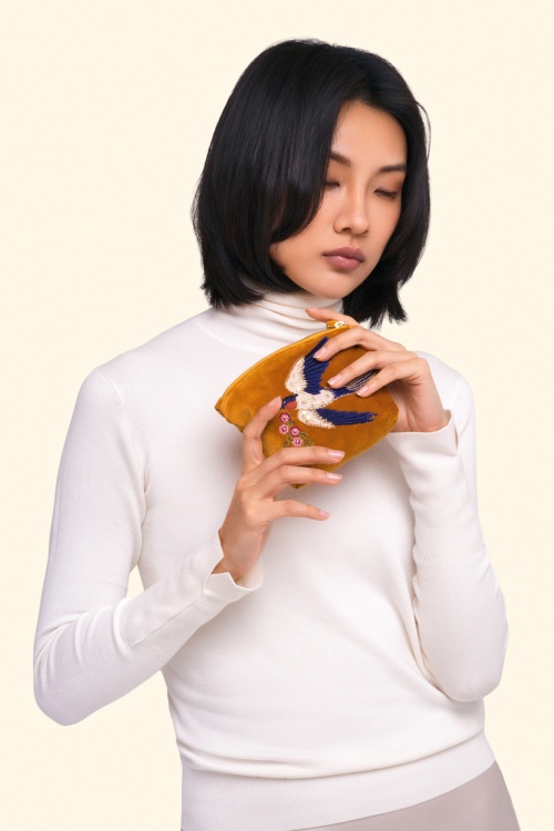 Powder - Swallow Mini Pouch in Ochre 2