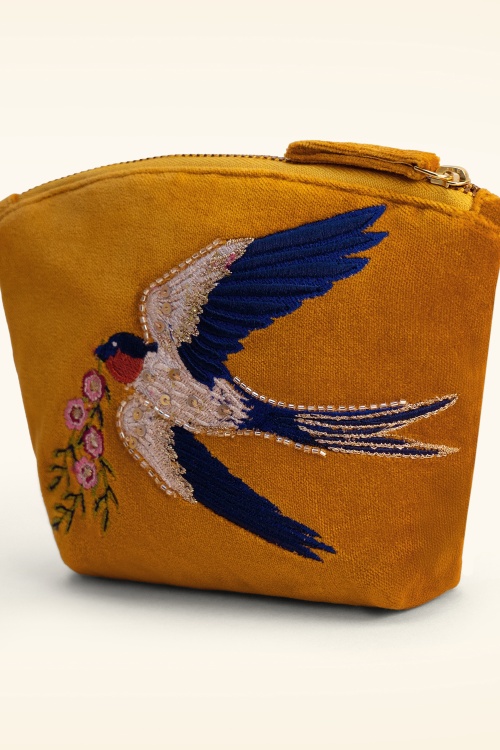 Powder - Floral Hedgerow Mini-Etui in Dunkelblau