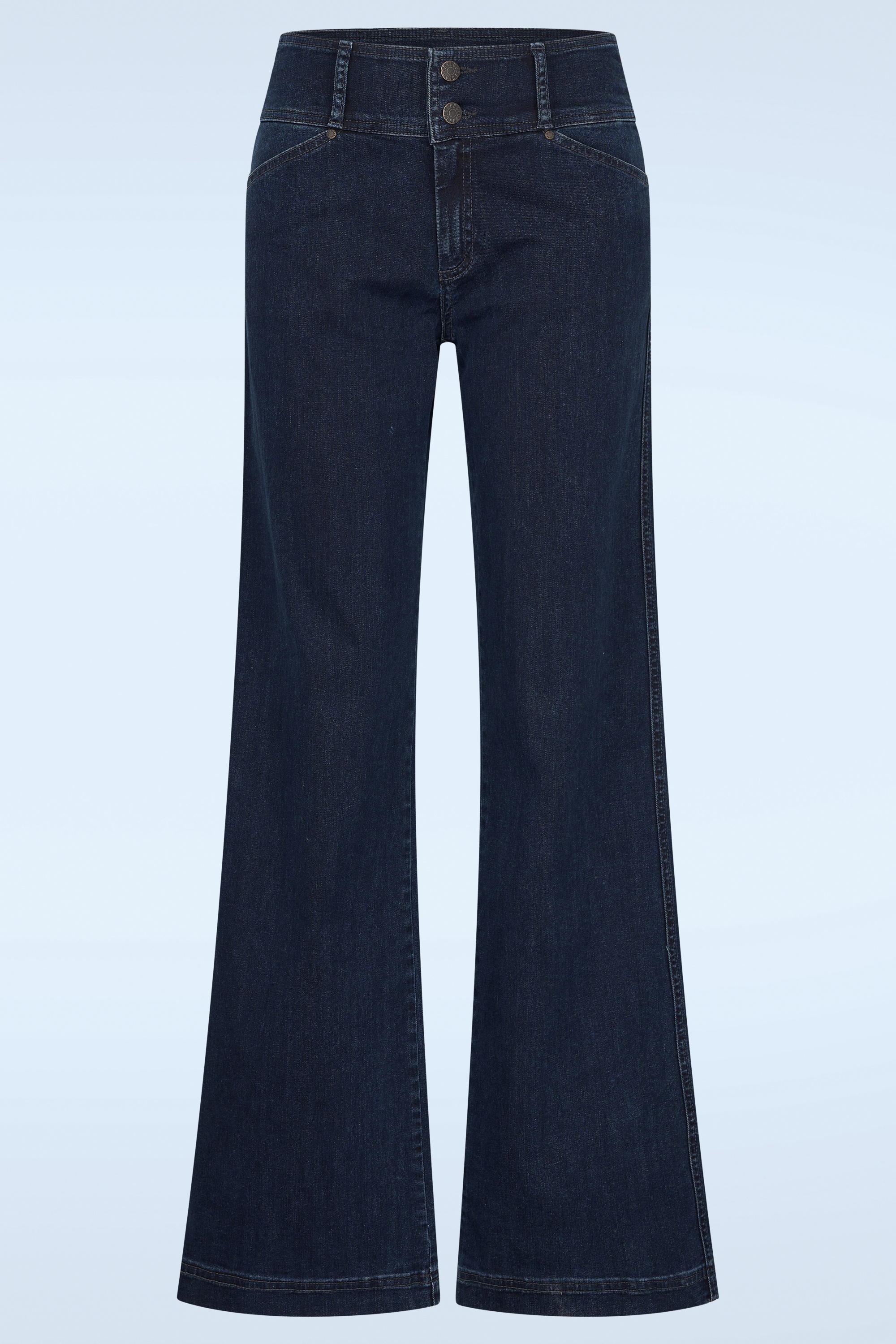 Zilch - Jean à jambes larges Lotus en bleu moyen