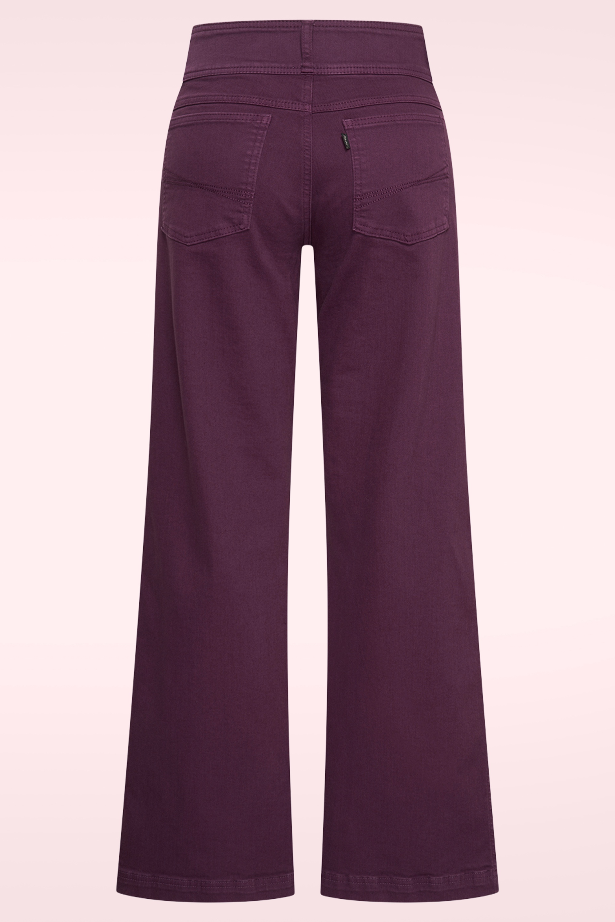 Zilch - Jean à jambes larges Lotus en prune  2