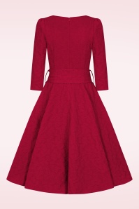 Hearts & Roses - Yara Leaves swing jurk in rood 7