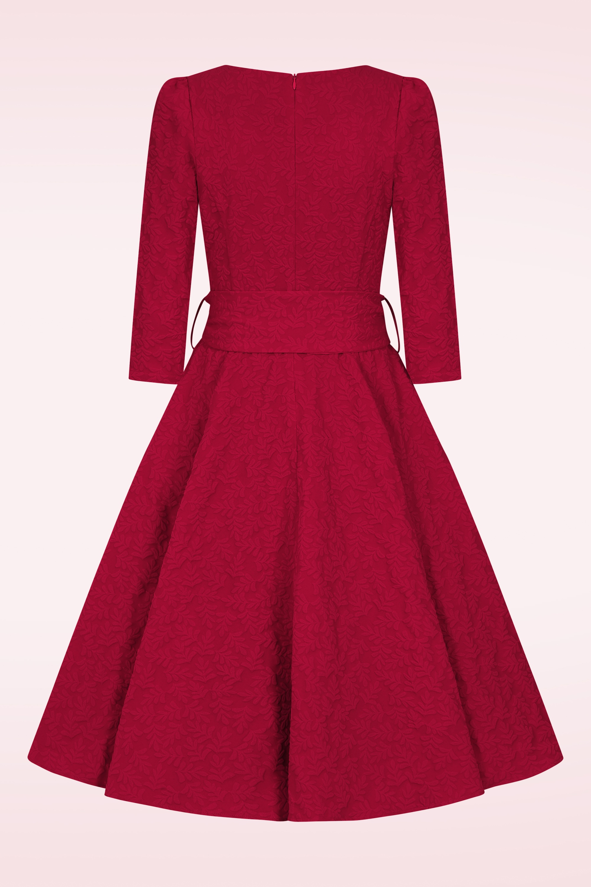 Hearts & Roses - Yara Leaves swing jurk in rood 7