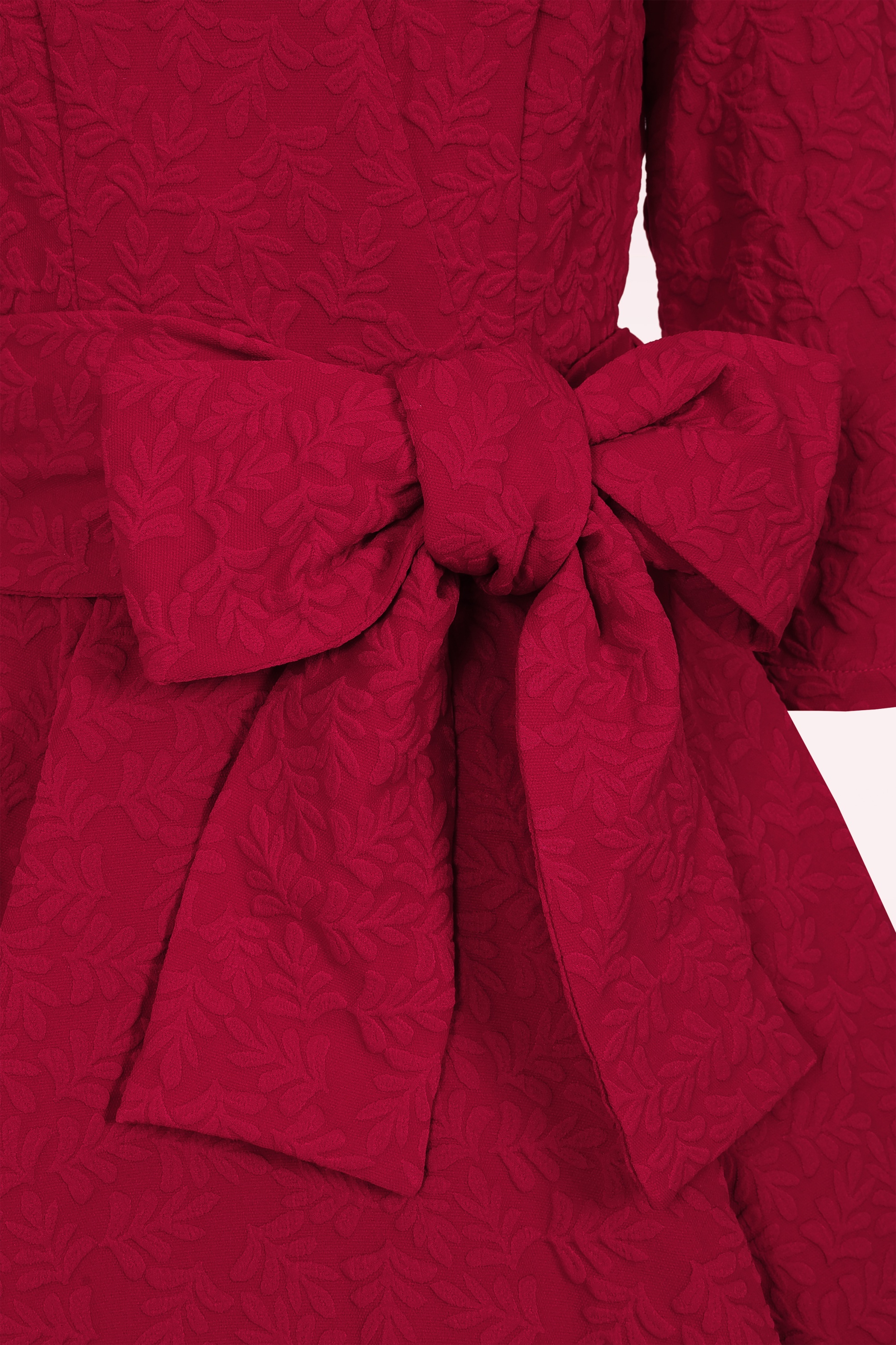 Hearts & Roses - Yara Leaves swing jurk in rood 5