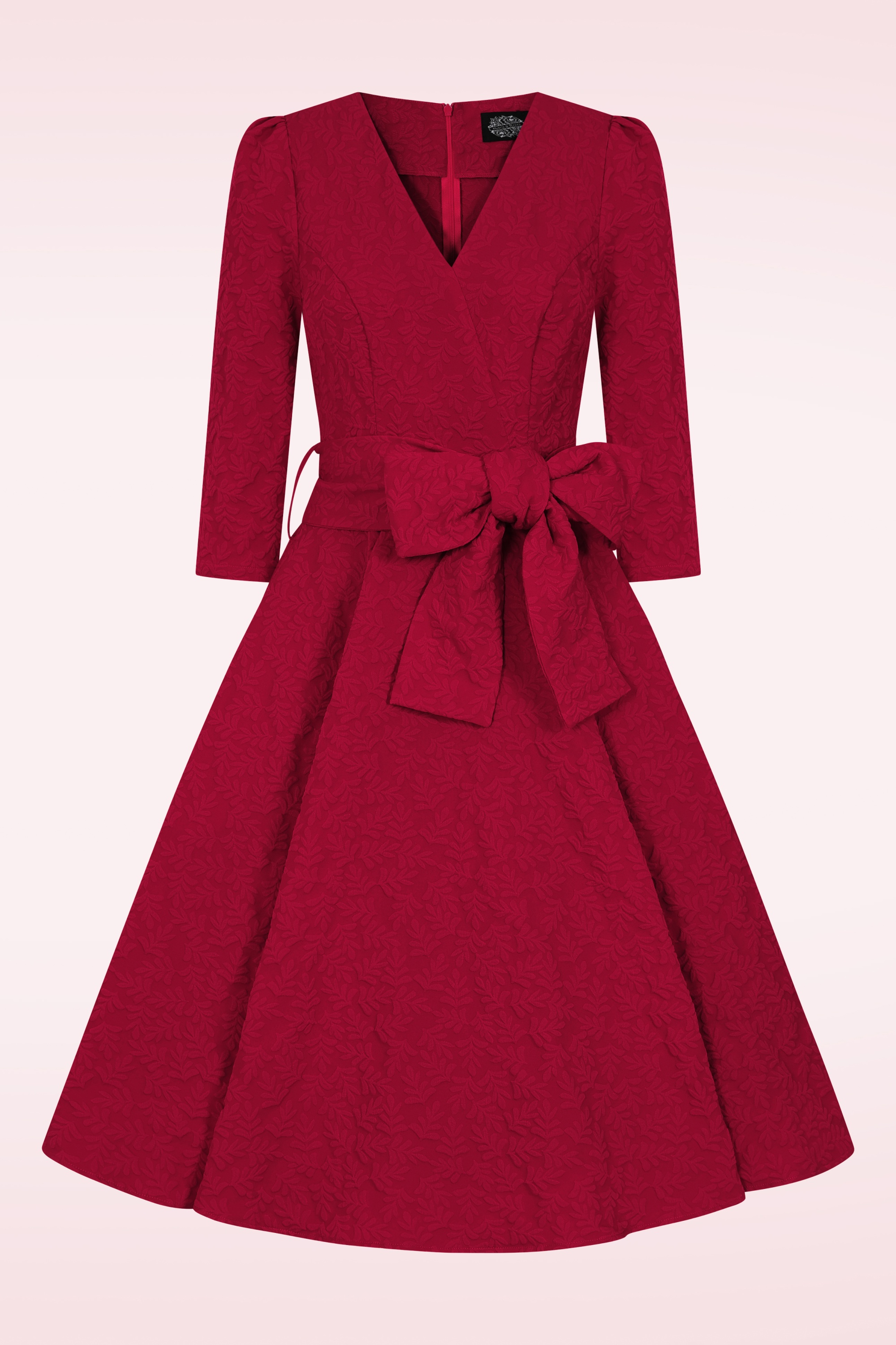 Hearts & Roses - Yara Leaves swing jurk in rood 3