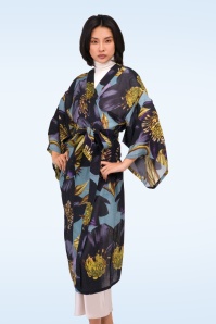 Powder - Hellebore Kimono Gown in Blue