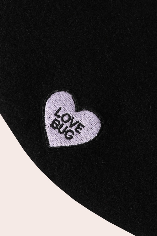 Banned Retro - Ruby Love Hearts baret in zwart 3