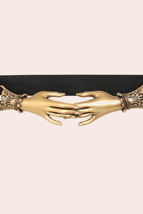 Banned Retro - Gilded Embrace Stretchgürtel in Schwarz 2
